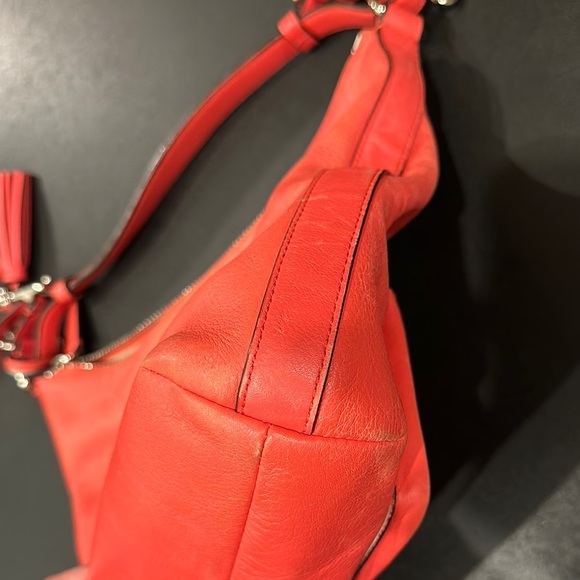 Coach red coral leather Shoulder and crossbody Bag - Picture 16 of 16